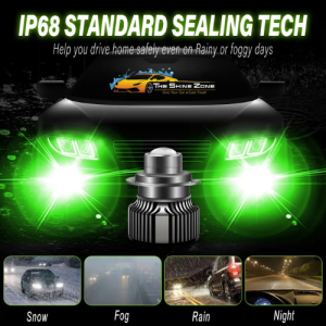 Fog Lights Lemon Green For Car H11 Fitting